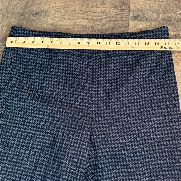 Talbots Women’s Houndstooth Ankle Pants Straight Leg Navy Size‎ 10 - Picture 3 of 7